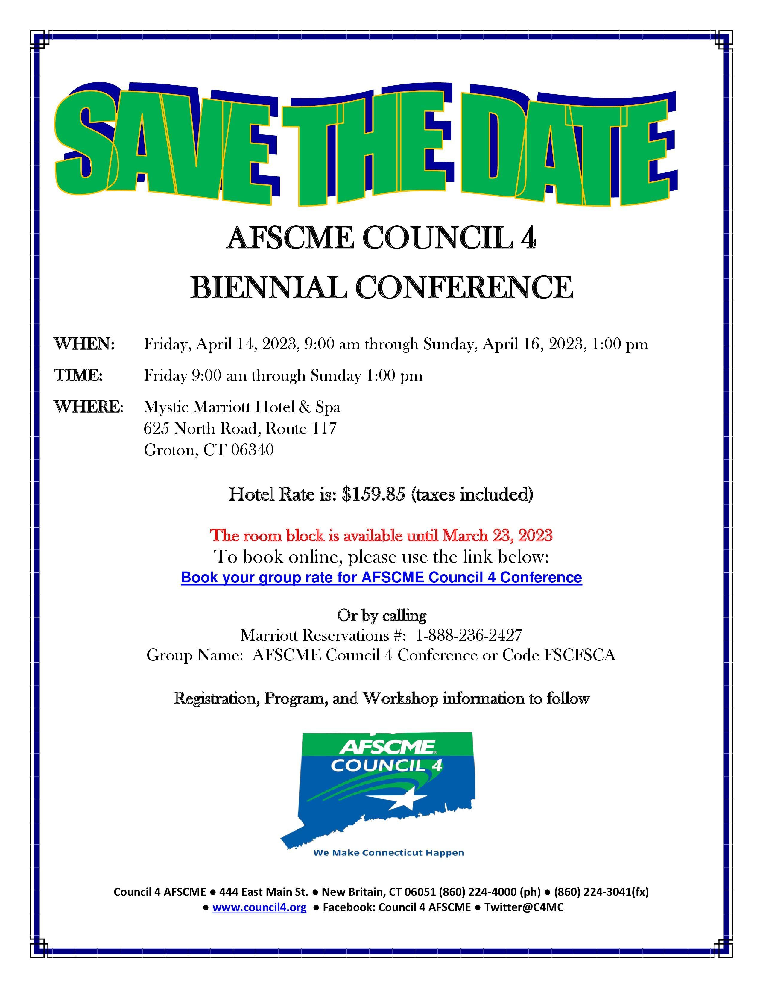 AFSCME COUNCIL 4  BIENNIAL CONFERENCE